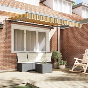 vidaXL Σκηνίτσα Αναδιπλούμενη Κίτρινο 350 x 200 cm ύφασμα