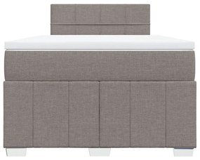 Κρεβάτι Boxspring με Στρώμα Taupe 120x200 εκ. Υφασμάτινο - Μπεζ-Γκρι