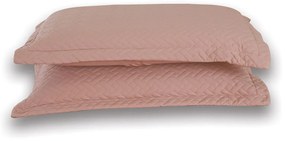 Ζεύγος Μαξιλαροθήκες Καπιτονέ (52x72) Aslanis Venetian Vintage Pink