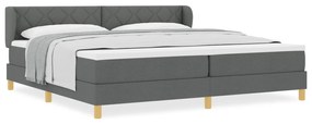 vidaXL Κρεβάτι με Στρώμα Σκούρο Γκρι 200x200 εκ. Ύφασμα