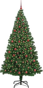 vidaXL Τεχνητό Χριστουγεννιάτικο Δέντρο με 300 LED Πράσινο 210 cm