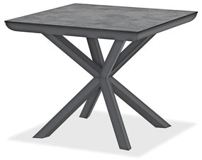 Orion Τραπέζι Φαγητού Τετράγωνο, σκελετός αλουμινίου, επιφάνεια compact, ανθρακί, 88x88x75Η, BIO1212-Τ1