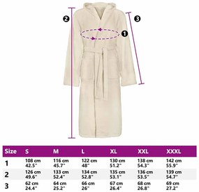 vidaXL Μπουρνούζι KINN Κρεμ L Βαμβάκι