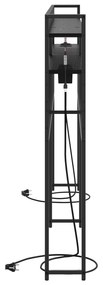 vidaXL Κεφαλάρι Αποθήκης με ράφι Μαύρη δρυς 180 cm Επεξεργασμένο ξύλο