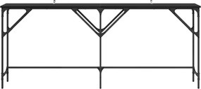 vidaXL Τραπέζι κονσόλας Μαύρη Οξυά 180 x 30 x 75 εκ Επεξεργασμένο ξύλο