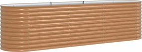 vidaXL Ανεβασμένο Κρεβάτι Καφέ 320 x 80 x 81 cm Ατσάλι