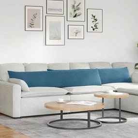 vidaXL Μαξιλάρι Καναπέ 2 τμχ. Βελούδο Μπλε 200 x 40 εκ.