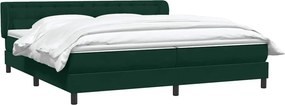 vidaXL Box Spring κρεβάτι με στρώματα σκούρο πράσινο Βελούδινο
