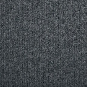 vidaXL Δερμάτινο Χαλί Γκρι 80 x 300 cm ύφασμα