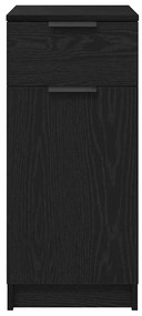 vidaXL Ντουλάπι γραφείου Μαύρη δρυς 33 x 50 x 75 εκ.