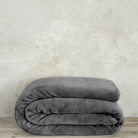 Κουβέρτα Βελουτέ Ημίδιπλη (180x220) Nima Bed Linen Coperta D.Grey