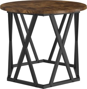 vidaXL Τραπεζάκι Πλευράς 2 pcs Καπνιστό Δρύς