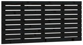vidaXL Κεφαλάρι Τοίχου Μαύρο 156x3x63 εκ. από Μασίφ Ξύλο Πεύκου