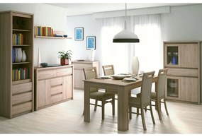 Βιτρίνα Norton Μονόφυλλη 57x40x210εκ Σονόμα Γυάλινη Πόρτα