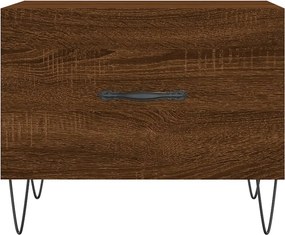vidaXL Τραπεζάκια Σαλονιού 2 τεμ Brown Oak 50x50x40 εκ Επεξ. Ξύλο