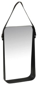 Καθρέπτης Τοίχου Ορθογώνιος Με Λαβή TAX104 32x6x50cm Black Espiel Metal, Glass
