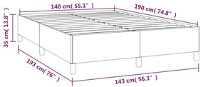 ΠΛΑΙΣΙΟ ΚΡΕΒΑΤΙΟΥ ΛΕΥΚΟ 140X190 ΕΚ. ΑΠΟ ΣΥΝΘΕΤΙΚΟ ΔΕΡΜΑ 347246