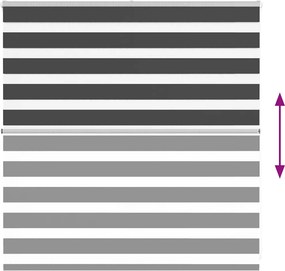 vidaXL Ζέβρα τυφλή Μαύρο Πλάτος υφάσματος 145,9 εκ. Πολυεστέρας