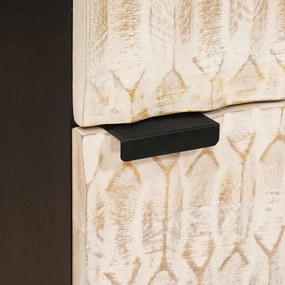 vidaXL Highboard Λευκό Φινίρισμα Καθαρισμού 40 x 33 x 110 εκ