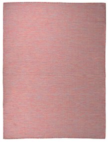 vidaXL Χαλί Εξωτερικού Χώρου με Επίπεδη Ύφανση Κόκκινο 120x170 εκ.