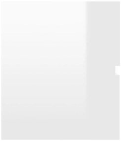 Σετ Επίπλων Μπάνιου Γυαλιστερό Λευκό από Μοριοσανίδα - Λευκό