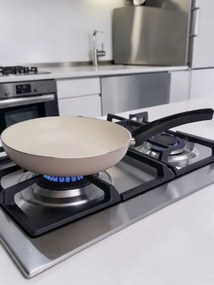 Stewehome Σετ Τηγανιών Γρανίτη Αντικολλητικά Χρώμα Μπεζ Κουζίνας