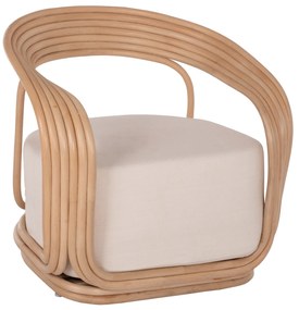 ΠΟΛΥΘΡΟΝΑ DUCHESS ΑΠΟ RATTAN ΦΥΣΙΚΟ-ΕΚΡΟΥ ΜΑΞΙΛΑΡΙ HM9478 81x59x70Y εκ.