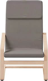 vidaXL Πολυθρόνα Relax Taupe Υφασμάτινη με Υποπόδιο