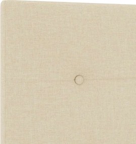 vidaXL Ρυθμιζόμενη Κρεβατοκεφαλή με κεφαλάρι Κρεμ 144 cm ύφασμα