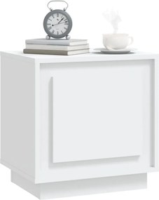 vidaXL Κομοδίνο Λευκό 44 x 35 x 45 εκ. από Επεξεργασμένο Ξύλο