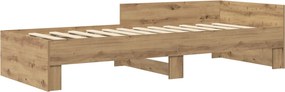 vidaXL Κρεβάτι με Κεφαλάρι Artisan Δρυς 80 x 200 cm Επεξεργασμένο Ξύλο