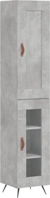 vidaXL Ντουλάπι Γκρι Σκυροδέματος 34,5x34x180 εκ. Επεξεργασμένο Ξύλο
