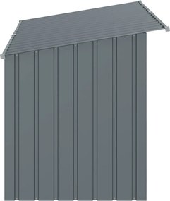 vidaXL Σπιτάκι Σκύλου με Οροφή Ανθρακί 196x91x110 εκ Γαλβαν. Χάλυβας