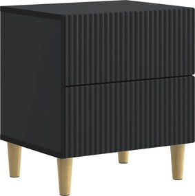 vidaXL Κομοδίνο Μαύρο 43 x 34,5 x 48 εκ Επεξεργασμένο Ξύλο