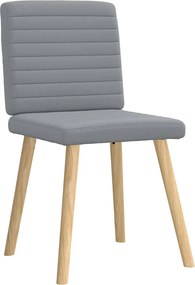 vidaXL Καρέκλες Τραπεζαρίας 4 τεμ Αν. Γκρι Υφασμάτινες