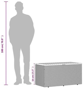 Κουτί Αποθ. Κήπου Μπεζ 110x50x54 εκ. Συνθ. Ρατάν/Μασίφ Ακακία - Μπεζ