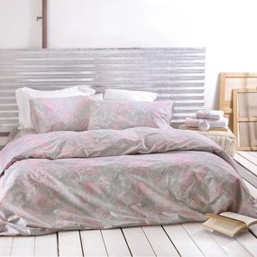 Σεντόνια Quin Με Λάστιχο (Σετ 3τμχ) Grey Ρυθμός Semi-double 160x260cm 100% Cotton