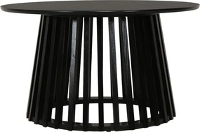 Τραπέζι σαλονιού Domonic pakoworld mdf σε μαύρη απόχρωση Φ80x45εκ