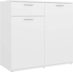 vidaXL Ντουλάπι με Συρτάρι Λευκό 80 x 36 x 75 εκ. από Επεξ. Ξύλο