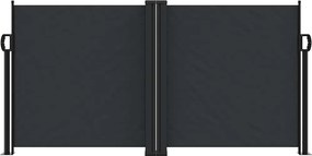 vidaXL Σκίαστρο Πλαϊνό Συρόμενο Μαύρο 120 x 1200 εκ.