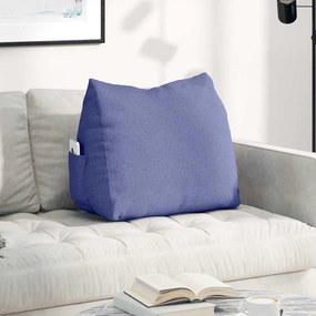 vidaXL Μαξιλάρι Πλάτης Μπλε τζην 60 x 20 x 50 εκ. ύφασμα