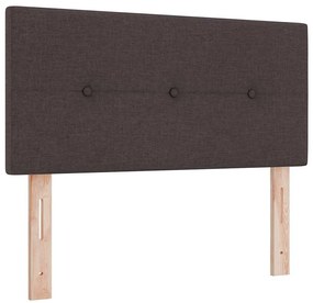 vidaXL Κρεβάτι box spring με στρώμα με στρώμα Σκούρο καφέ Σκούρο καφέ