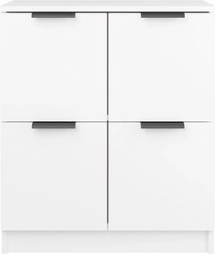 vidaXL Ντουλάπια 2 τεμ. άσπρο 60x30x70 εκ. Επεξεργασμένο Ξύλο