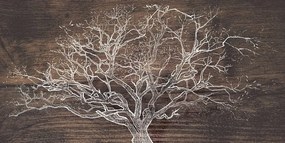 Εικόνα δέντρο σε ξύλινο φοντο - 120x60