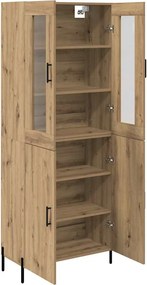 vidaXL Highboard Artisan Oak 69,5 x 34 x 180 εκ. Επεξεργασμένο ξύλο