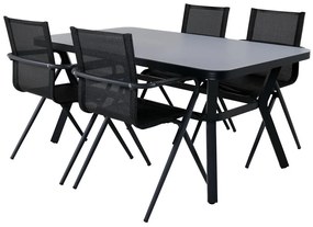 Σετ Τραπέζι και καρέκλες Dallas 2124, Spraystone, Ύφασμα, Μέταλλο | Epipla1.gr