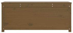 vidaXL Κουτί Αποθήκευσης Καφέ Μελί 110x50x45,5εκ από Μασίφ Ξύλο Πεύκου