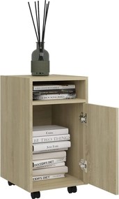 vidaXL Βοηθητ. Ντουλάπι με Τροχούς Sonoma Δρύς 33x38x60 εκ Επεξ. Ξύλο