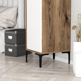 Μονοφυλλη Ντουλαπα Καρυδια/ Λευκο KUMSAL 47.5x40x201.4
