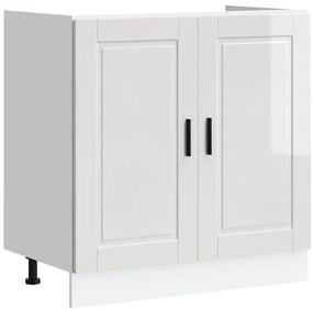 vidaXL Βάση νιπτήρα 2 pcs Λευκό 80 x 46 x 84.5 εκ. Επεξεργασμένο ξύλο